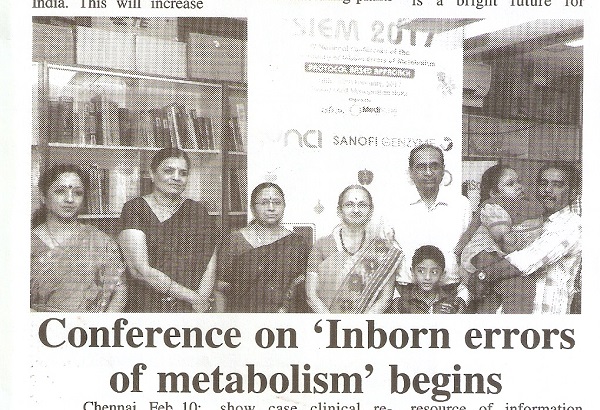Conference on Inborn errors of metabolism begins