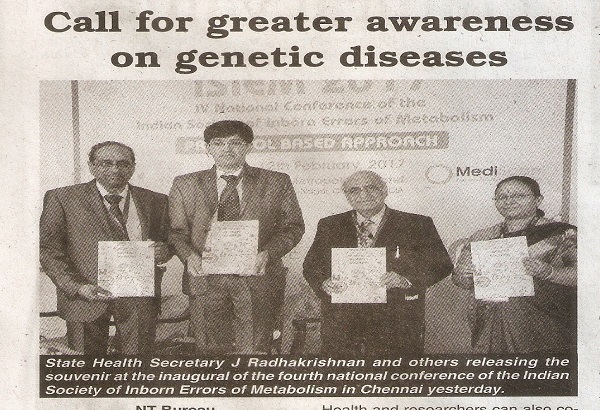 Call for Greater Awareness on Genetic Diseses